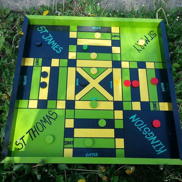 Jamaican Ludo Board + Checkers (Sml)